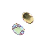 Crystal Lane DIY Sew on Rhinestone 10 x 14 mm Gold Setting/Neon Purple AB   20pcs