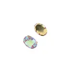 Crystal Lane DIY Sew on Rhinestone 10 x 14 mm Gold Setting/Neon Purple AB   20pcs