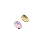 Crystal Lane DIY Sew on Rhinestone 10 x 14 mm Gold Setting/Light Pink Opal   20pcs