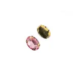 Crystal Lane DIY Sew on Rhinestone 10 x 14 mm Gold Setting/Light Pink  20pcs