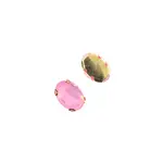 Crystal Lane DIY Sew on Rhinestone 10 x 14 mm Gold Setting/Hot Pink Opal   20pcs