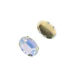 Crystal Lane DIY Sew on Rhinestone 10 x 14 mm Gold Setting/Blue Opal   20pcs