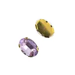 Crystal Lane DIY Sew on Rhinestone 10 x 14 mm Gold Setting/ Light Violet   20pcs