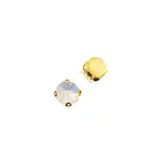Crystal Lane DIY Sew on Rhinestone 10 mm Gold Setting/ White Opal  20pcs