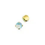 Crystal Lane DIY Sew on Rhinestone 10 mm Gold Setting/ Teal Opal  20pcs
