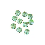 Crystal Lane DIY Sew on Rhinestone 10 mm Gold Setting/ Neon Green AB  20pcs