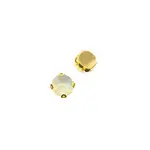 Crystal Lane DIY Sew on Rhinestone 10 mm Gold Setting/ Light Yellow Opal  20pcs