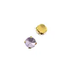 Crystal Lane DIY Sew on Rhinestone 10 mm Gold Setting/ Light Violet 20pcs