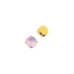 Crystal Lane DIY Sew on Rhinestone 10 mm Gold Setting/ Light Pink Opal  20pcs