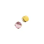 Crystal Lane DIY Sew on Rhinestone 10 mm Gold Setting/ Light Pink 20pcs