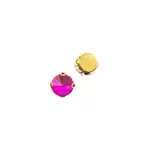 Crystal Lane DIY Sew on Rhinestone 10 mm Gold Setting/ Fuchsia  20pcs