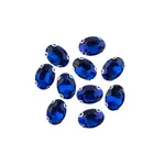 Crystal Lane DIY Sew on Rhinestone 13x18mm Silver/Sapphire 20pcs