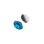 Crystal Lane DIY Sew on Rhinestone 13x18mm Silver/Teal 20pcs