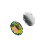 Crystal Lane DIY Sew on Rhinestone 13x18mm Silver/Rainbow 20pcs