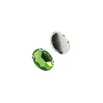 Crystal Lane DIY Sew on Rhinestone 13x18mm Silver/Peridot 20pcs