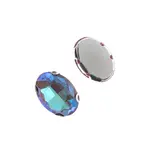 Crystal Lane DIY Sew on Rhinestone 13x18mm Silver/Neon Purple AB 20pcs