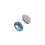 Crystal Lane DIY Sew on Rhinestone 13x18mm Silver/Neon Purple AB 20pcs