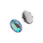 Crystal Lane DIY Sew on Rhinestone 13x18mm Silver/Neon Blue AB 20pcs