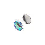 Crystal Lane DIY Sew on Rhinestone 13x18mm Silver/Neon Blue AB 20pcs