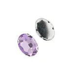 Crystal Lane DIY Sew on Rhinestone 13x18mm Silver/Light Violet 20pcs