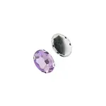 Crystal Lane DIY Sew on Rhinestone 13x18mm Silver/Light Violet 20pcs