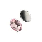 Crystal Lane DIY Sew on Rhinestone 13x18mm Silver/Light Pink 20pcs