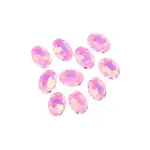 Crystal Lane DIY Sew on Rhinestone 13x18mm Silver/Hot Pink Oval20pcs