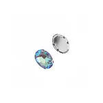 Crystal Lane DIY Sew on Rhinestone 10x14mm Silver Setting/Neon Purple AB