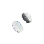 Crystal Lane DIY Sew on Rhinestone 10x14mm Silver/White Opal 20pcs