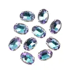 Crystal Lane DIY Sew on Rhinestone 10x14mm Silver/Vitrail Purple 20pcs