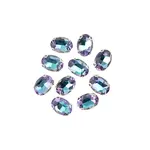 Crystal Lane DIY Sew on Rhinestone 10x14mm Silver/Vitrail Purple 20pcs