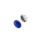 Crystal Lane DIY Sew on Rhinestone 10x14mm Silver/Sapphire 20pcs