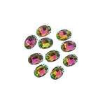 Crystal Lane DIY Sew on Rhinestone 10x14mm Silver/Rainbow 20pcs