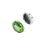 Crystal Lane DIY Sew on Rhinestone 10x14mm Silver/Peridot 20pcs