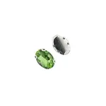 Crystal Lane DIY Sew on Rhinestone 10x14mm Silver/Peridot 20pcs