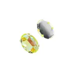 Crystal Lane DIY Sew on Rhinestone 10x14mm Silver/Neon Yellow AB 20pcs