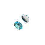 Crystal Lane DIY Sew on Rhinestone 10x14mm Silver/Neon Teal AB 20pcs