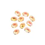 Crystal Lane DIY Sew on Rhinestone 10x14mm Silver/Neon Orange AB 20pcs
