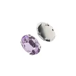 Crystal Lane DIY Sew on Rhinestone 10x14mm Silver/Light Violet 20pcs