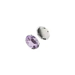 Crystal Lane DIY Sew on Rhinestone 10x14mm Silver/Light Violet 20pcs