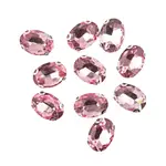 Crystal Lane DIY Sew on Rhinestone 10x14mm Silver/Light Pink 20pcs