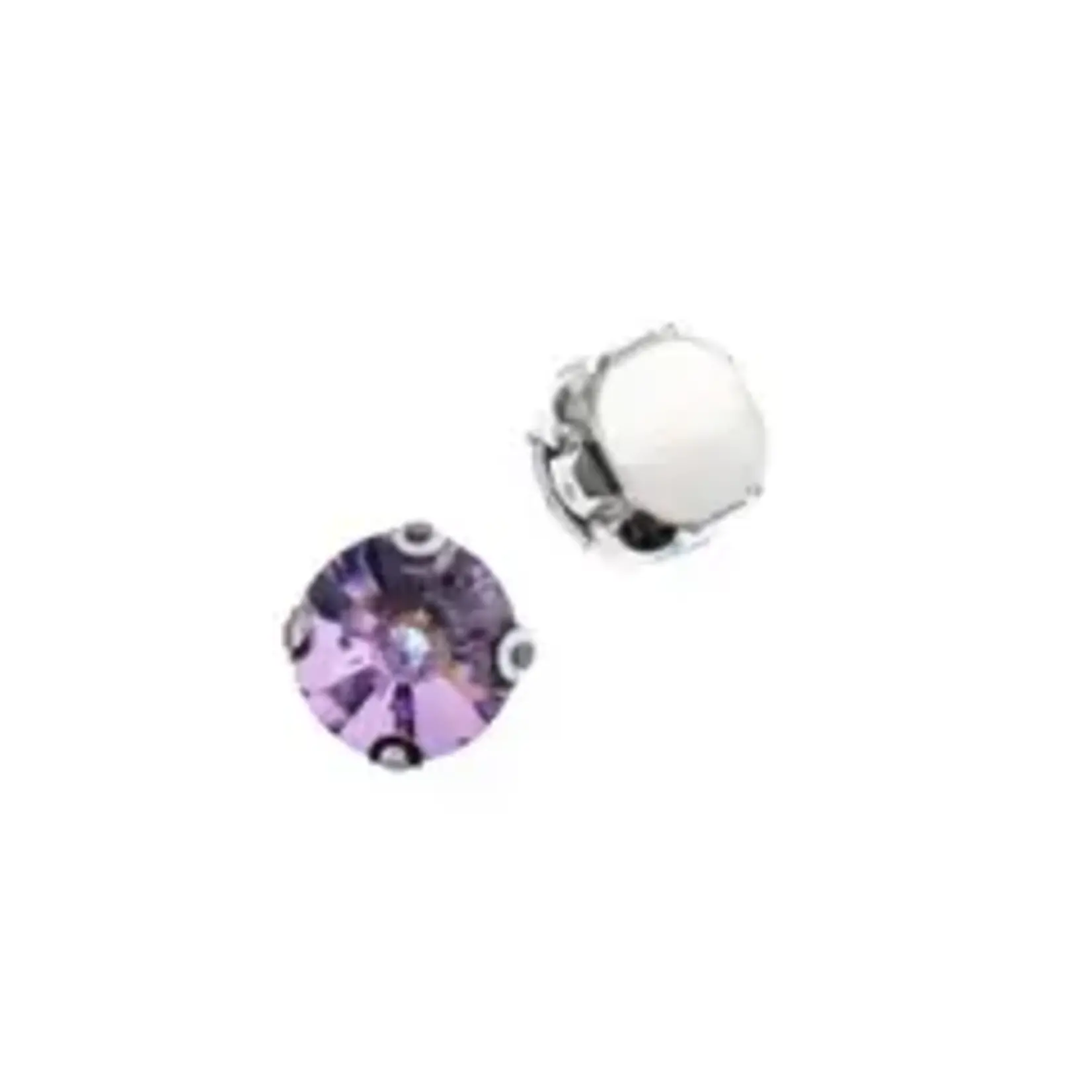 Crystal Lane DIY Sew on Rhinestone 10mm Silver/Vitrail Purple 20pcs