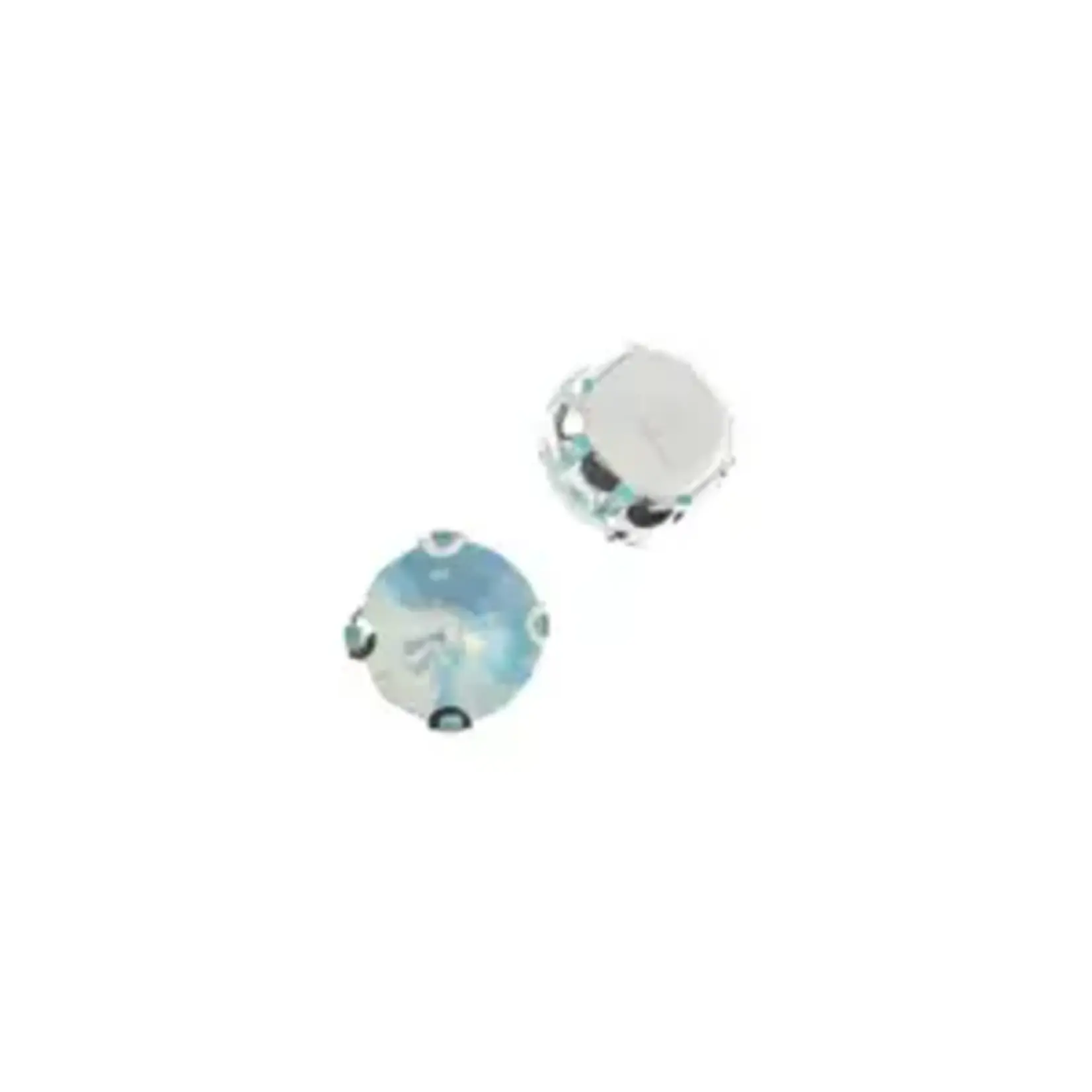Crystal Lane DIY Sew on Rhinestone 10mm Silver/Teal Opal 20pcs