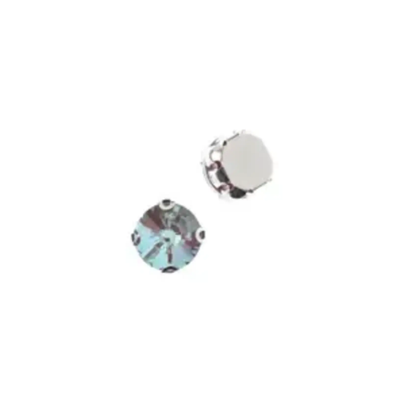 Crystal Lane DIY Sew on Rhinestone 10mm Silver/Neon Purple AB 20pcs