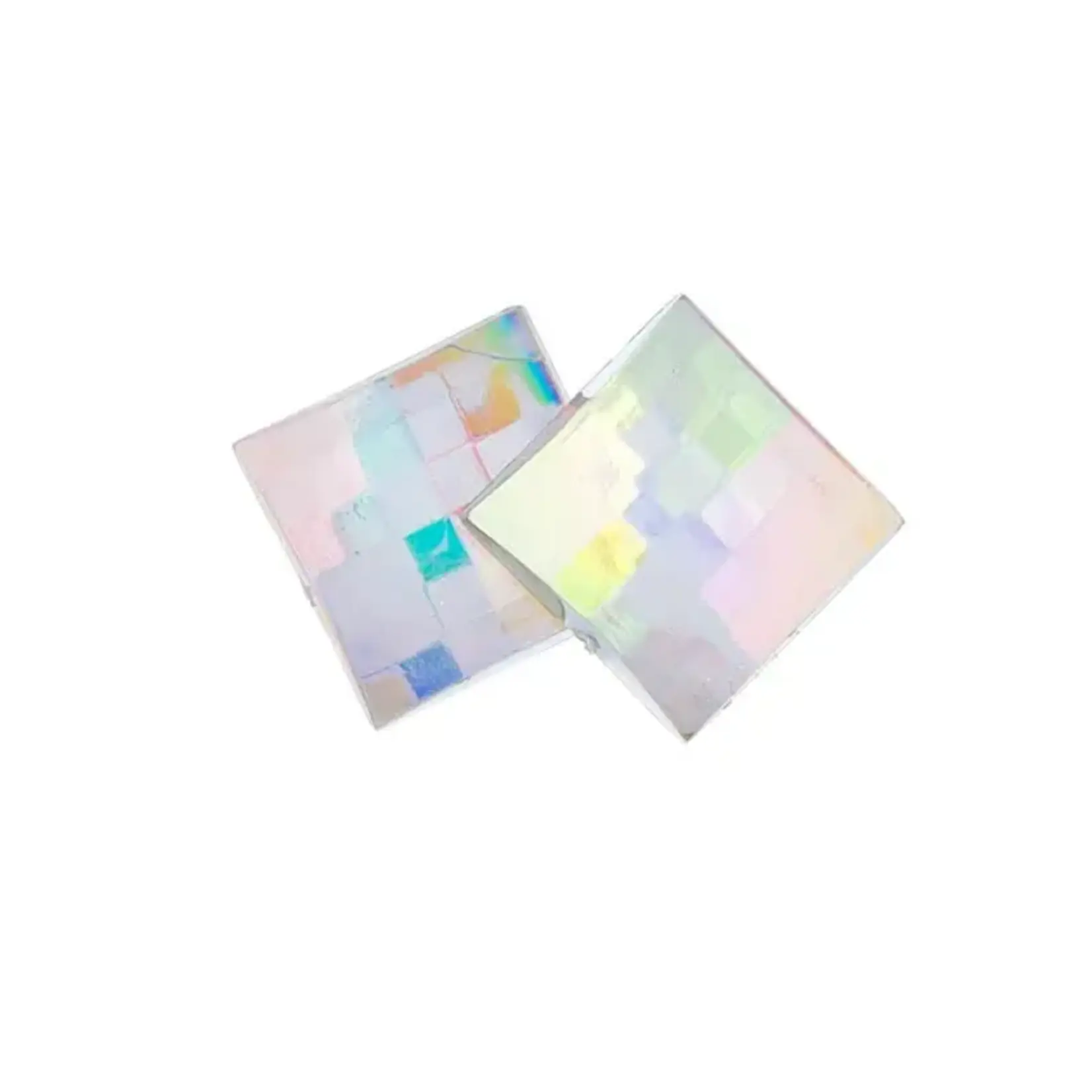 Acrylic Facetted Rhinestone Square 18mm Crystal AB