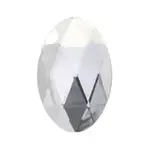 Sew-On Acrylic Oval Facetted 30x20mm Crystal