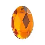 Sew-On Acrylic Oval Facetted 30x20mm Orange