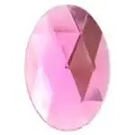 Sew-On Acrylic Oval Facetted 30x20mm Pink