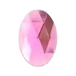 Sew-On Acrylic Oval Facetted 30x20mm Pink