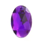 Sew-On Acrylic Oval Facetted 30x20mm Purple